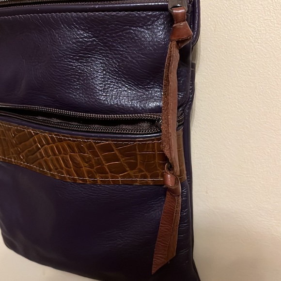 Grace Leather Y2K genuine leather/ alligator crossbody handmade in Lynn MA - Picture 4 of 9